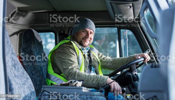 man in truck